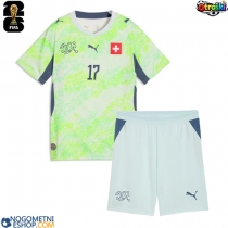 Otroški Nogometni dresi Švica Ruben Vargas #17 Gostujoči SP 2026 Kratek Rokav (+ Kratke hlače)